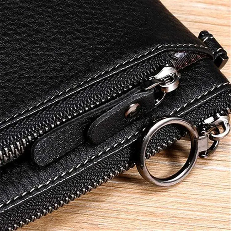 327GL117_116606.webp Women Fashion Solid Color Leather Zipper Purse - Image 7