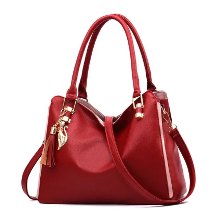 Women Fashion Large Capacity Solid Color Shoulder Bag