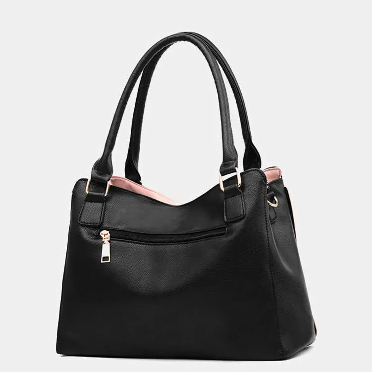 327HB166_116132.webp Women Fashion Large Capacity Solid Color Shoulder Bag - Image 5