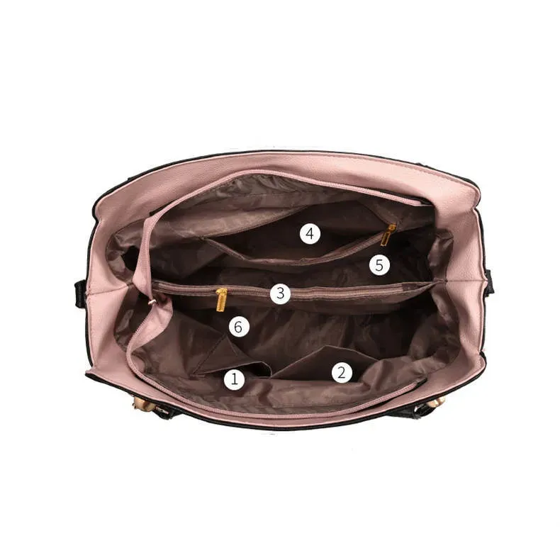 327HB166_116133.webp Women Fashion Large Capacity Solid Color Shoulder Bag - Image 6