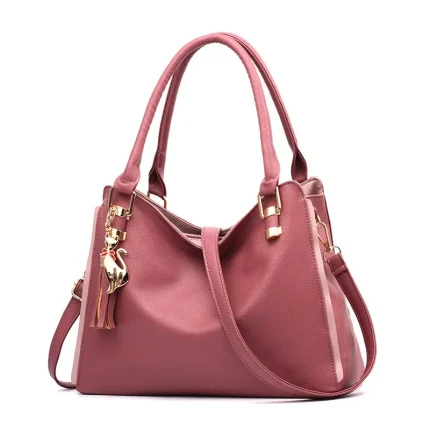 Women Fashion Large Capacity Solid Color Shoulder Bag - Image 7