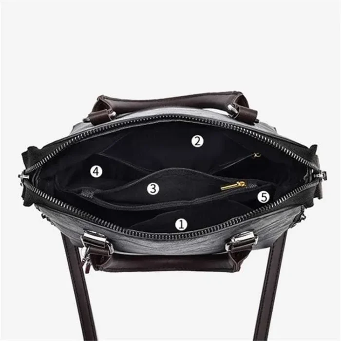 Women Fashion Solid Color Tassel Decoration Shoulder Bag - Image 7