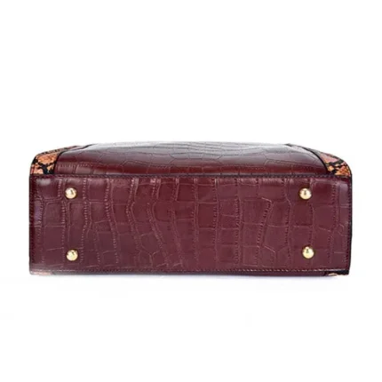 Women Fashion Color Blocking Large Capacity Shoulder Bag - Image 4