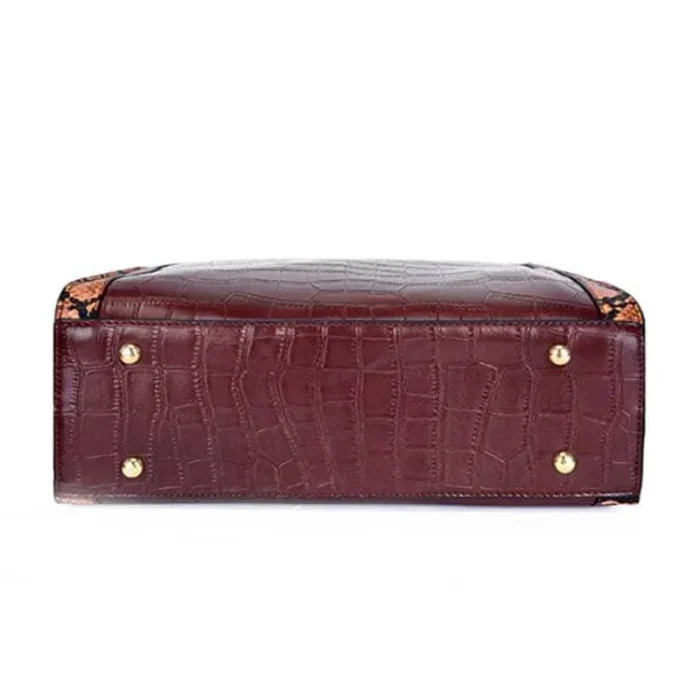 Women Fashion Color Blocking Large Capacity Shoulder Bag - Image 4