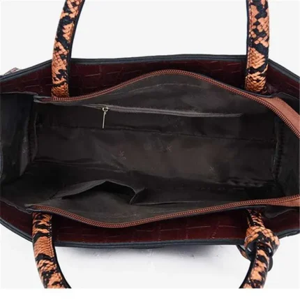 Women Fashion Color Blocking Large Capacity Shoulder Bag - Image 5