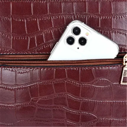 Women Fashion Color Blocking Large Capacity Shoulder Bag - Image 6