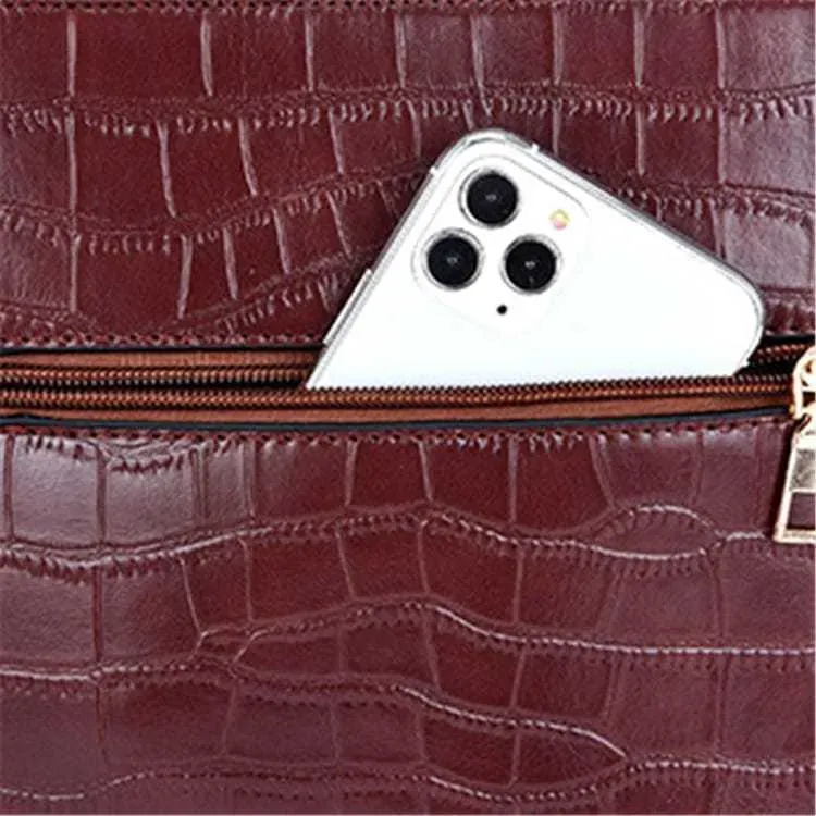 327HB652_114440.webp Women Fashion Color Blocking Large Capacity Shoulder Bag - Image 6