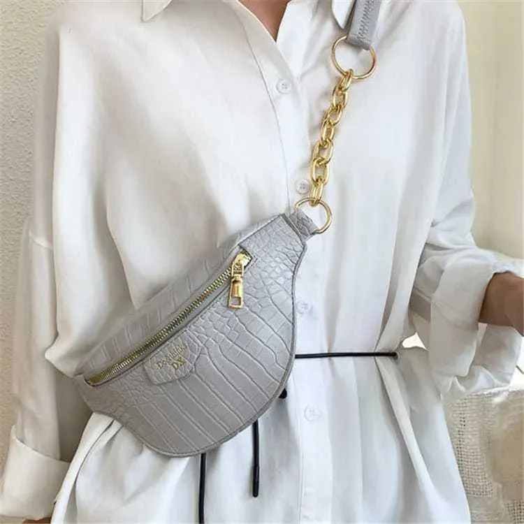 327PDC049_116142.webp Women Crocodile Pattern Letter Printed Zipper Crossbody Bag - Image 3