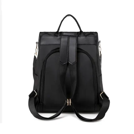 British Style Rhombus Pattern Fluffy Ball Decor Casual Backpack - Image 4