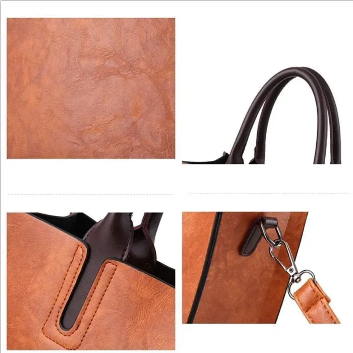 Female Simple Fashion Shopping PU Hand Bag - Image 2