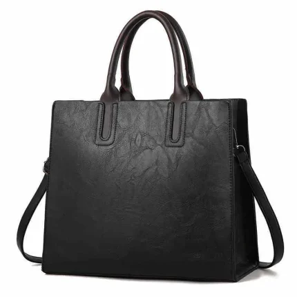 Female Simple Fashion Shopping PU Hand Bag - Image 4