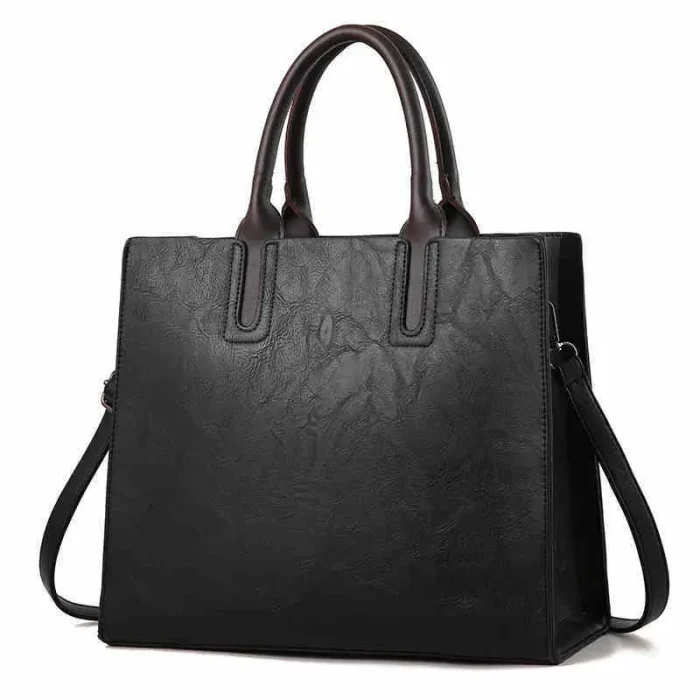 Female Simple Fashion Shopping PU Hand Bag - Image 4