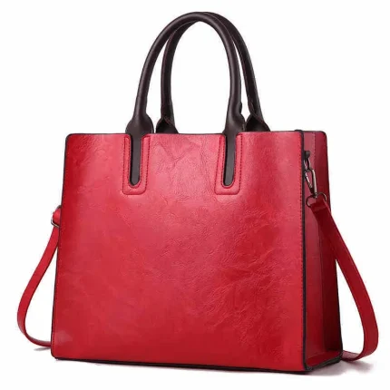 Female Simple Fashion Shopping PU Hand Bag - Image 5