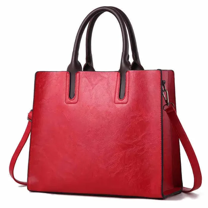 Female Simple Fashion Shopping PU Hand Bag - Image 5