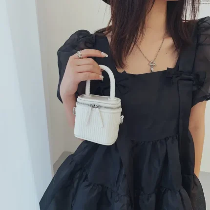 Women Fashion Zipper Design Solid Color PU Crossbody Bag - Image 5