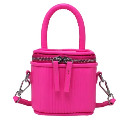 Women Fashion Zipper Design Solid Color PU Crossbody Bag - Image 6