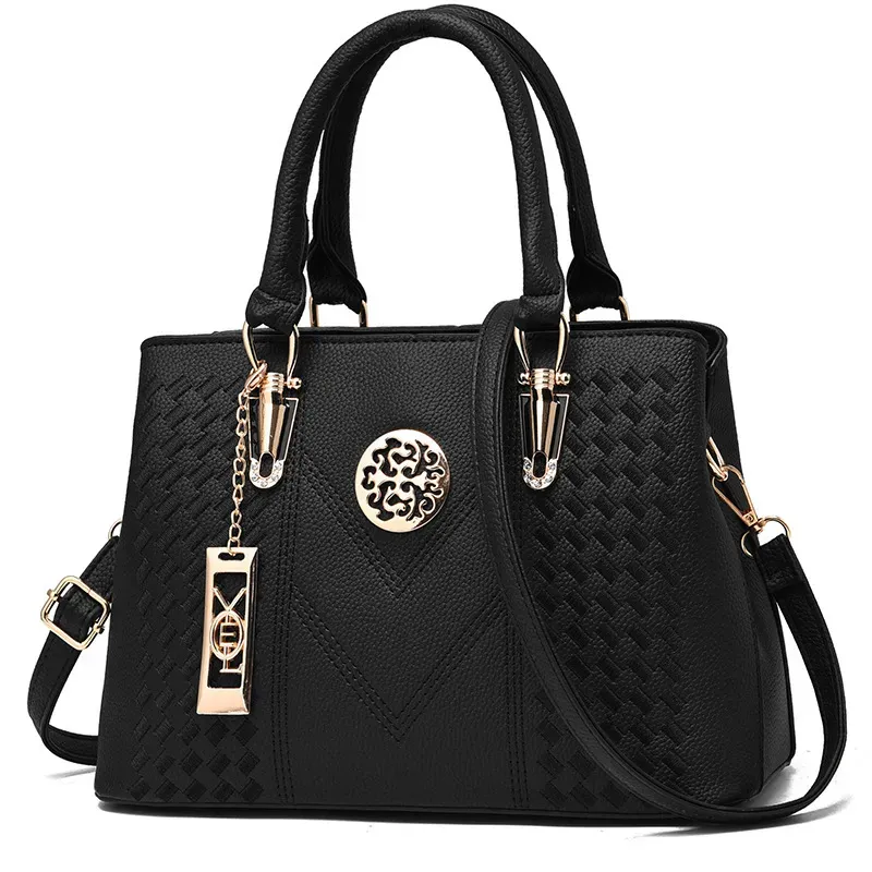 T1035D0635_118698.webp Women Elegant Pendant Decoration Zipper Design Solid Color Large Capacity PU Shoulder Bag - Image 6