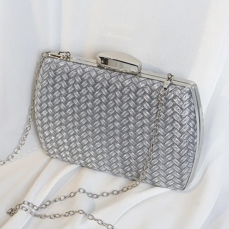 T1035E2353_116930.webp Women Vintage Braided Buckle Design Square Evening Bag - Image 3