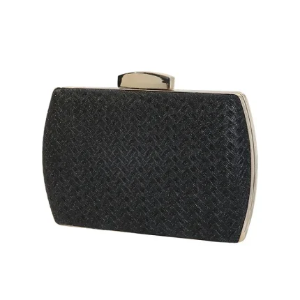 Women Vintage Braided Buckle Design Square Evening Bag - Image 5