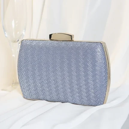 Women Vintage Braided Buckle Design Square Evening Bag - Image 6