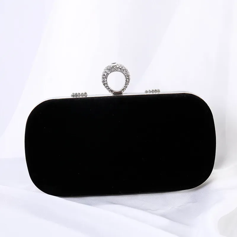 T1035E2475_116851.webp Women Fashion Chic Rhinestone Decorative Buckle Design Evening Bag - Image 3