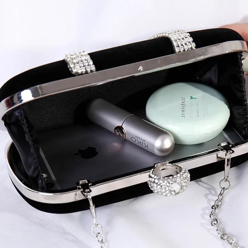 T1035E2475_116856.webp Women Fashion Chic Rhinestone Decorative Buckle Design Evening Bag - Image 4