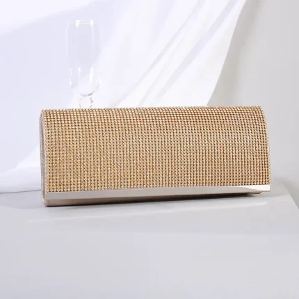 Women Fashion Rhinestone Decorative Flap Design Rectangular Dinner Bag - Image 7