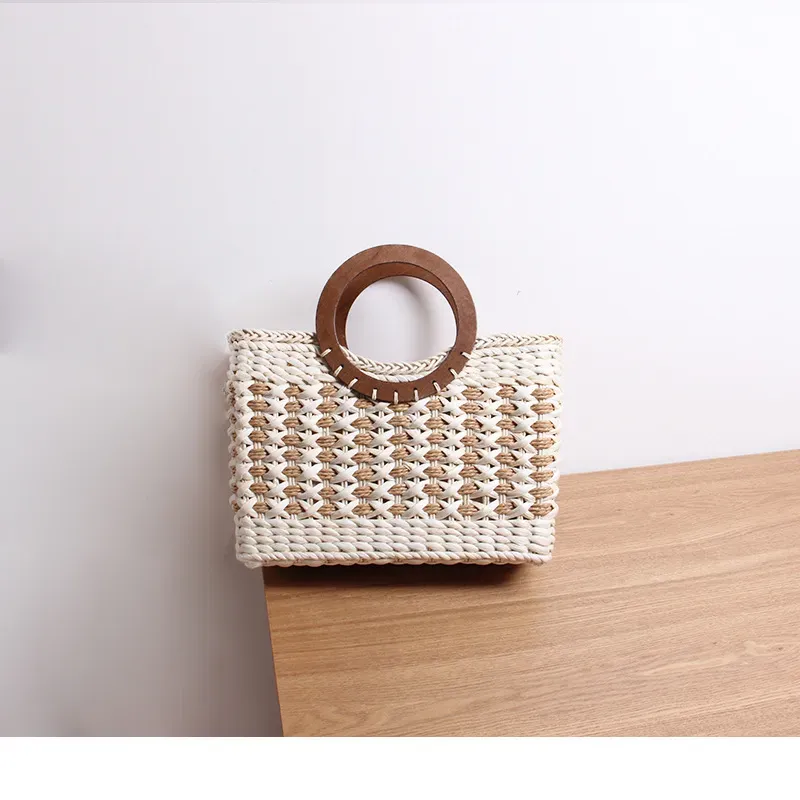 T10383B9137_113415.webp Women Fashion Retro Cornhusk Handwoven Large Capacity Tote Bag - Image 6