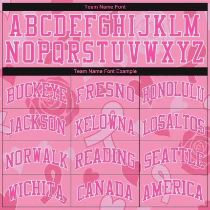 Custom 3D Pink Ribbon Breast Cancer Awareness Month Women Health Care Support Authentic Baseball Jersey - Image 4