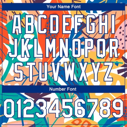 Custom White Royal 3D Pattern Abstract Tropical Hawaii Plant Authentic Basketball Jersey - Image 4