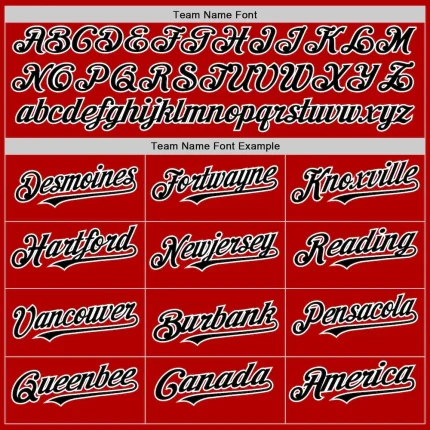 Custom Red Black-White Line Authentic Baseball Jersey - Image 4