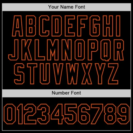 Custom Black Orange-Steel Gray 3D Pattern Design Abstract Splatter Texture Authentic Baseball Jersey - Image 5