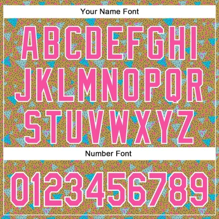 Custom Old Gold Pink-White 3D Pattern Design Geometric Shape Authentic Baseball Jersey - Image 5