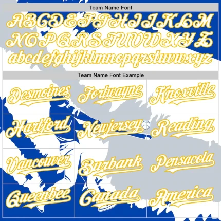 Custom Thunder Blue Gold-Silver 3D El Salvador El Salvadoran Flag Authentic Baseball Jersey - Image 4