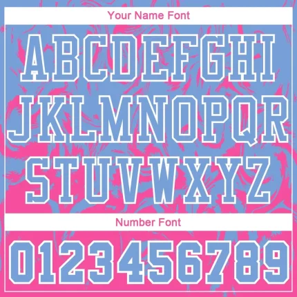 Custom Light Blue Pink-White Round Neck Sublimation Basketball Suit Jersey - Image 4