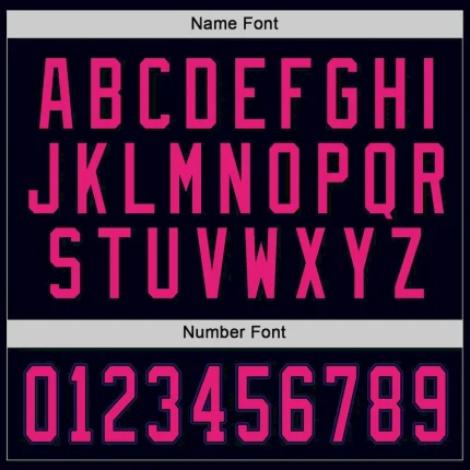 Custom Black Hot Pink-Dark Purple Hockey Jersey - Image 4