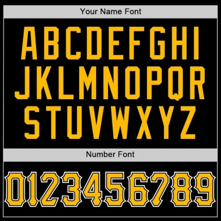 Custom Black Gold-White Authentic Throwback Baseball Jersey - Image 5