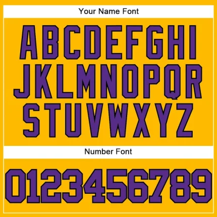 Custom Gold Purple-Black Authentic Baseball Jersey - Image 5