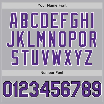 Custom Gray Purple-Black Mesh Authentic Throwback Baseball Jersey - Image 5