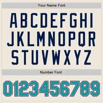 Custom Cream Teal Navy-Gray Bomber Full-Snap Varsity Letterman Two Tone Jacket - Image 5