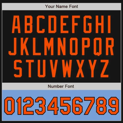 Custom Black Orange-Light Blue Bomber Varsity Letterman Two Tone Zipper Jacket - Image 5