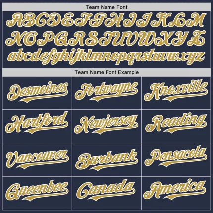 Custom Navy Old Gold-White Mesh Authentic Throwback Baseball Jersey - Image 4