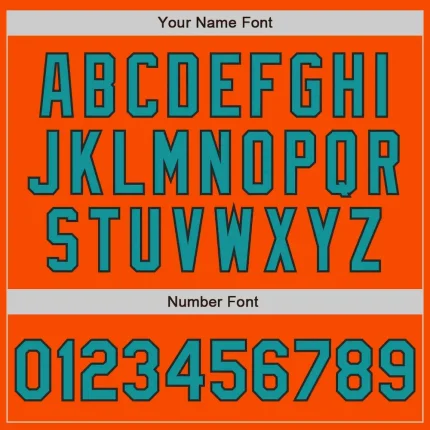 Custom Orange Teal-Black Authentic Baseball Jersey - Image 5