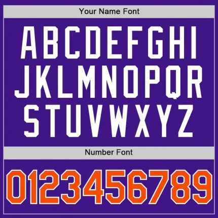 Custom Purple Orange-White Authentic Throwback Baseball Jersey - Image 5