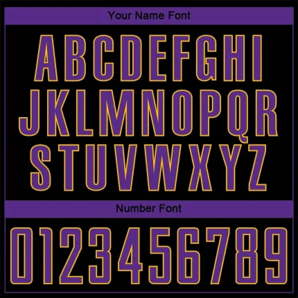 Custom Black Purple-Gold Pinstripe Fade Fashion Sublimation Soccer Uniform Jersey - Image 5