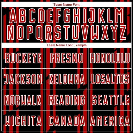 Custom Black Red-White Pinstripe Sublimation Soccer Uniform Jersey - Image 5