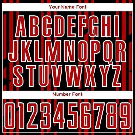 Custom Black Red-White Pinstripe Sublimation Soccer Uniform Jersey - Image 6