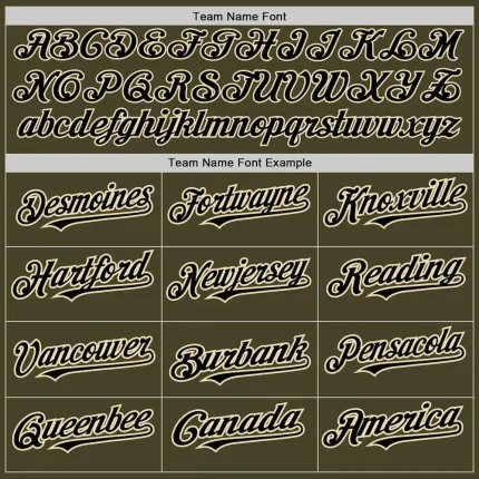 Custom Olive Cream-Black Pinstripe Authentic Split Fashion Salute To Service Baseball Jersey - Image 4