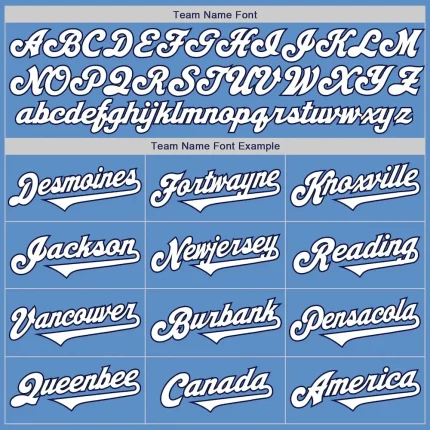 Custom Powder Blue White-Navy Authentic Two Tone Baseball Jersey - Image 4