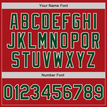 Custom Red Green-White Authentic Two Tone Baseball Jersey - Image 5